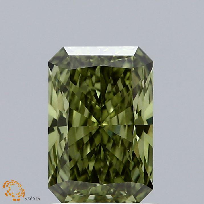 1.50 Ct. Fancy Vivid Green Radiant Lab Grown Diamond