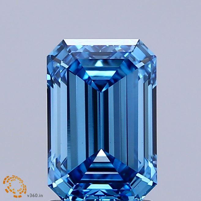 2.02 Ct. Fancy Vivid Blue Emerald Lab Grown Diamond