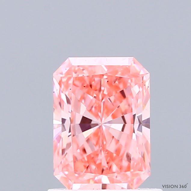 1.02 Ct. Fancy Vivid Pink Radiant Lab Grown Diamond