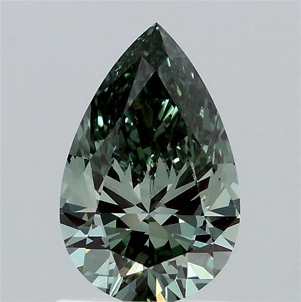 1.01 Ct. Fancy Vivid Green Pear Lab Grown Diamond