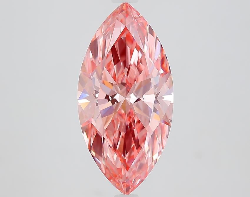 2.80 Ct. Fancy Vivid Pink Marquise Lab Grown Diamond