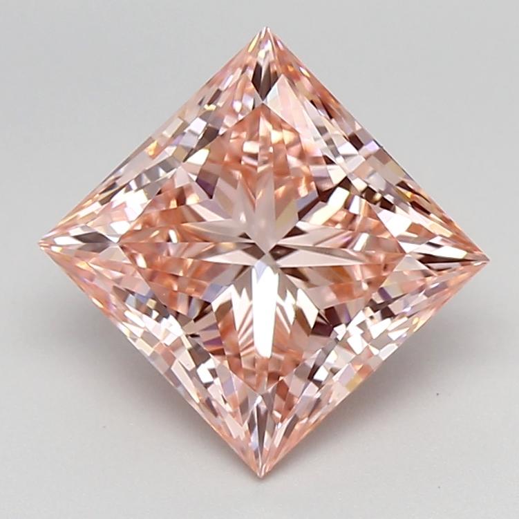 3.08 Ct. Fancy Vivid  Pink Princess Lab Grown Diamond