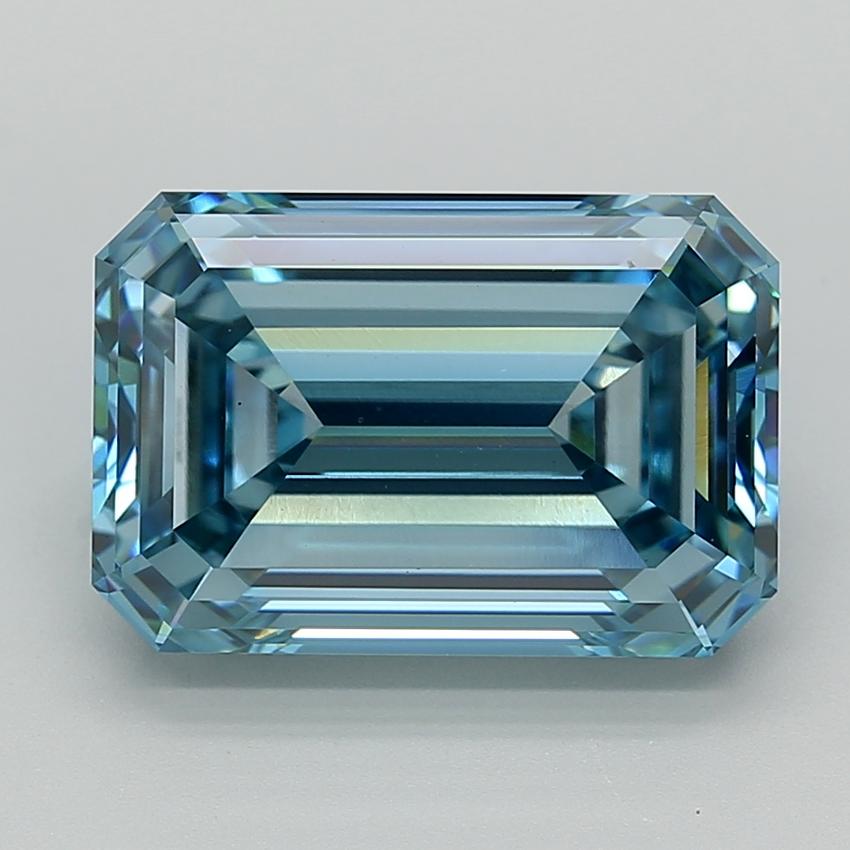 9.09 Ct. Fancy Vivid  Blue Emerald Lab Grown Diamond