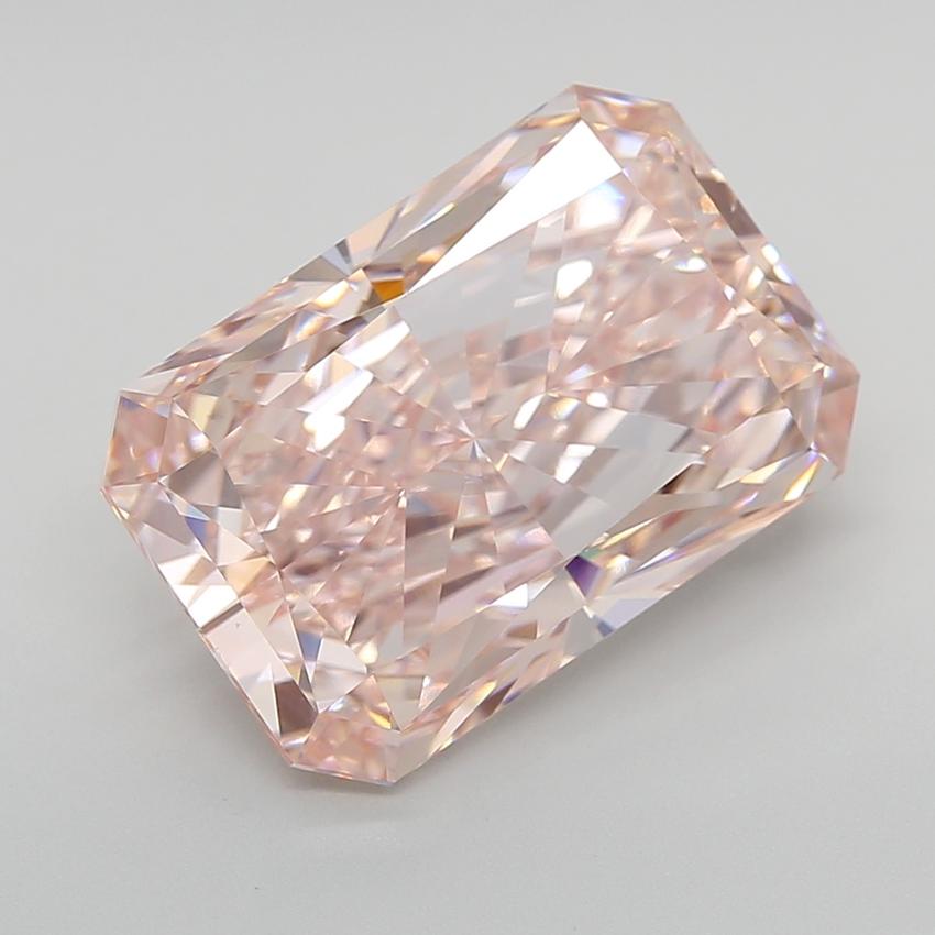 9.56 Ct. Fancy Intense  Pink Radiant Lab Grown Diamond