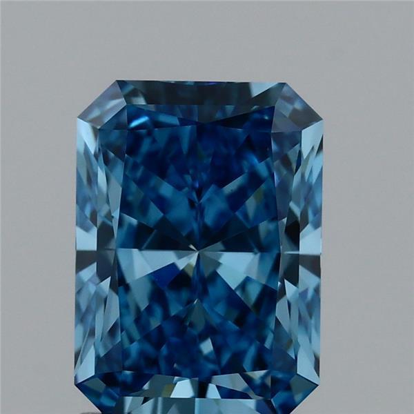1.78 Ct. Fancy Vivid Blue Radiant Lab Grown Diamond