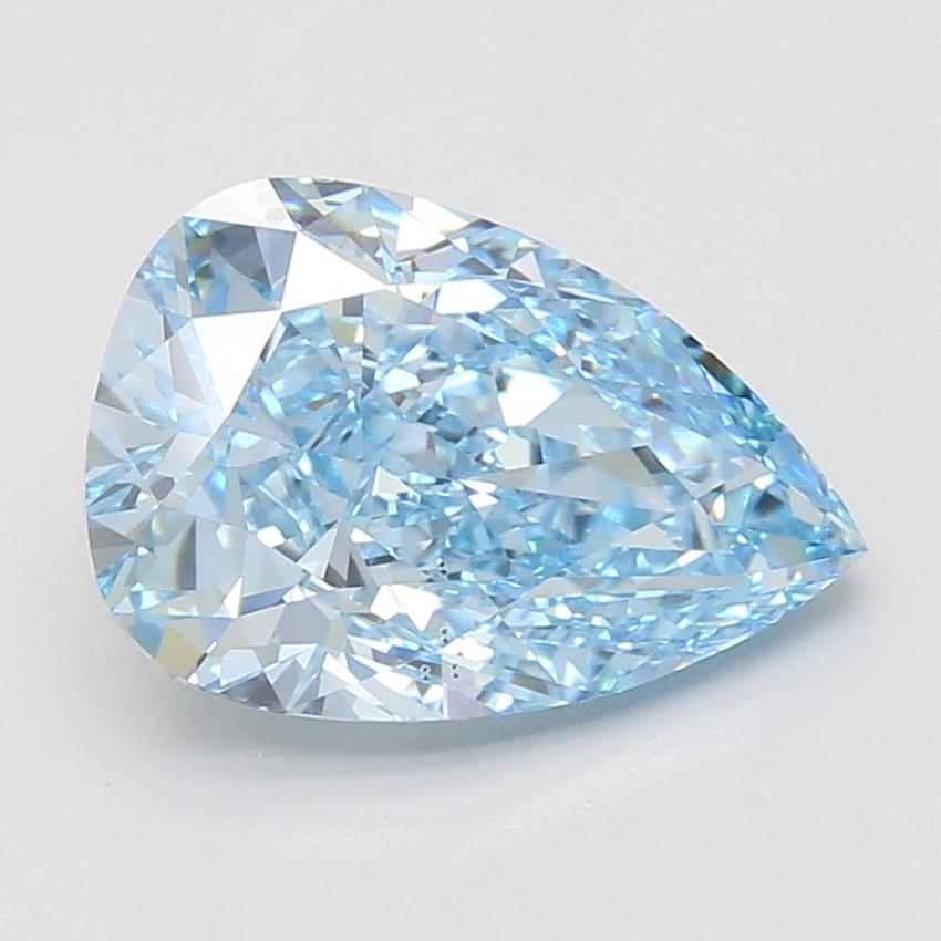 5.01 Ct. Fancy Vivid Blue Pear Lab Grown Diamond