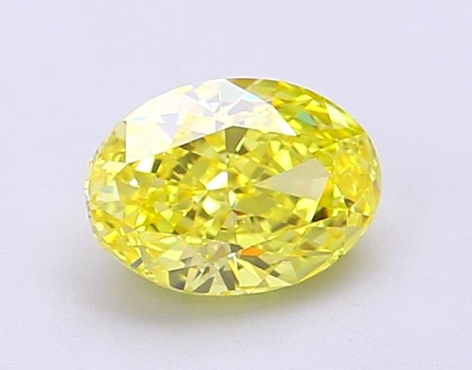 1.14 Ct. Fancy Vivid  Yellow Oval Lab Grown Diamond