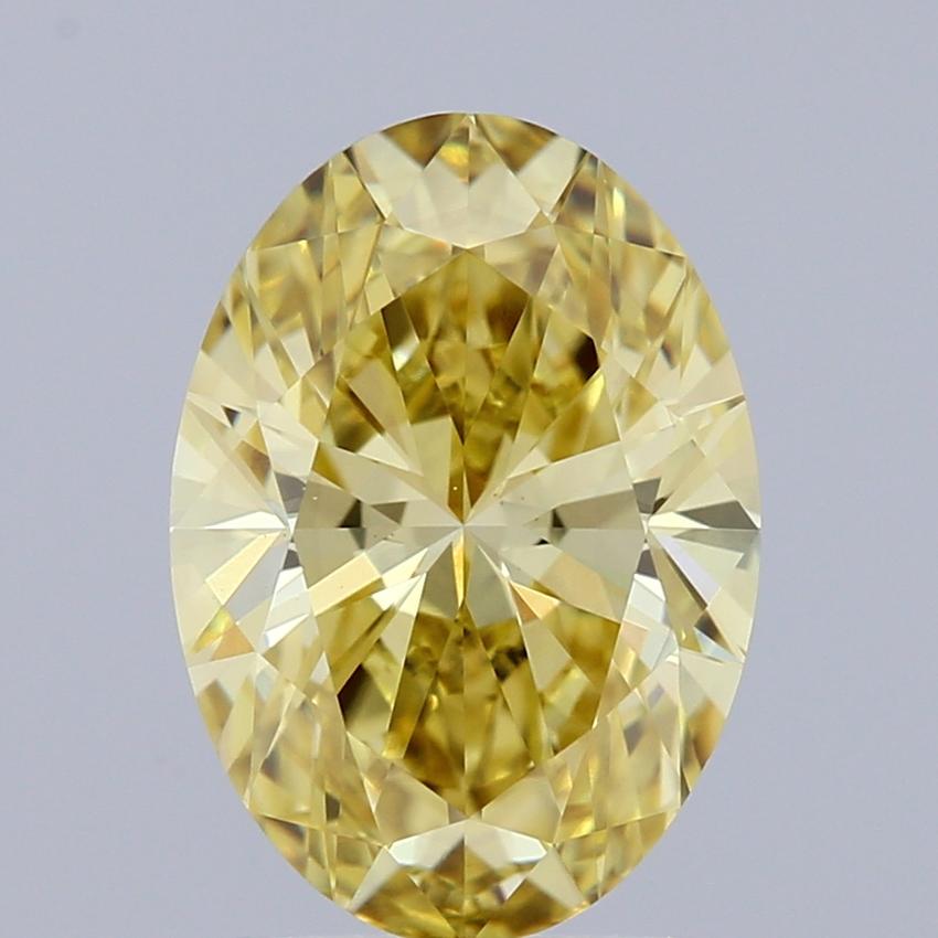 2.09 Ct. Fancy Intense Yellow Oval Lab Grown Diamond