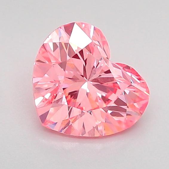 0.97 Ct. Fancy Vivid Pink Heart Lab Grown Diamond