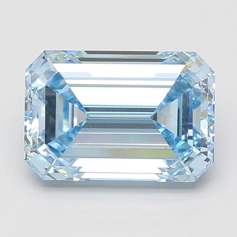 4.05 Ct. Fancy Vivid Blue Emerald Lab Grown Diamond
