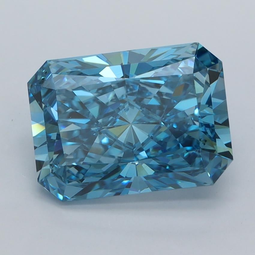 3.51 Ct. Fancy Vivid  Blue Radiant Lab Grown Diamond