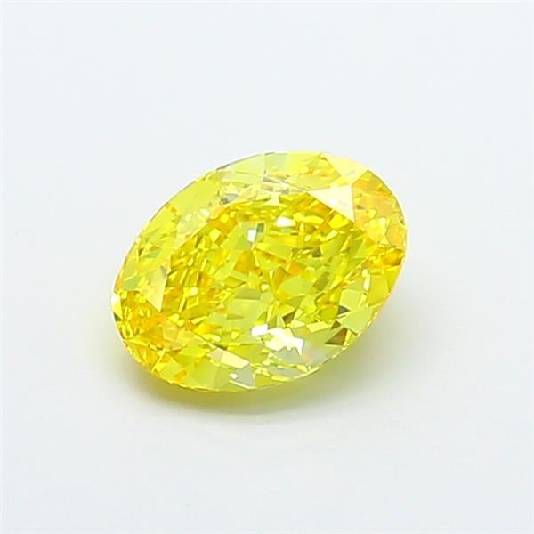 1.75 Ct. Fancy Vivid Yellow Oval Lab Grown Diamond