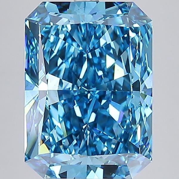 9.09 Ct. Fancy Vivid Blue Radiant Lab Grown Diamond