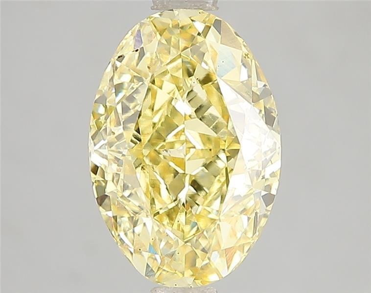 3.06 Ct. Fancy Vivid Yellow Oval Lab Grown Diamond