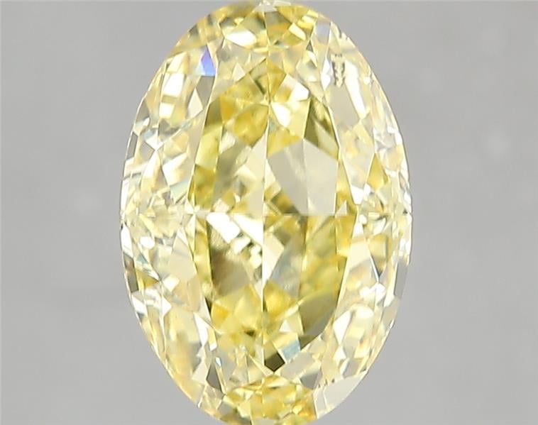 3.02 Ct. Fancy Vivid Yellow Oval Lab Grown Diamond
