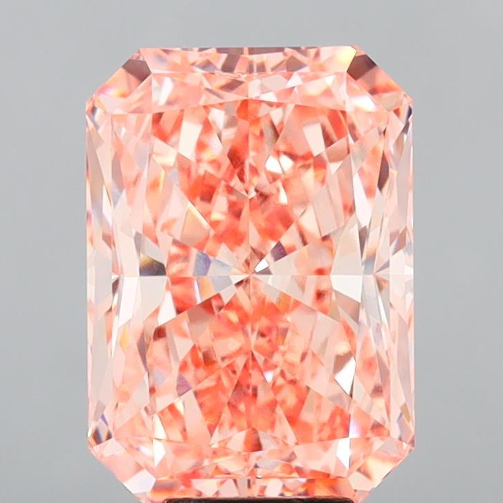 8.05 Ct. Fancy Intense Pink Radiant Lab Grown Diamond