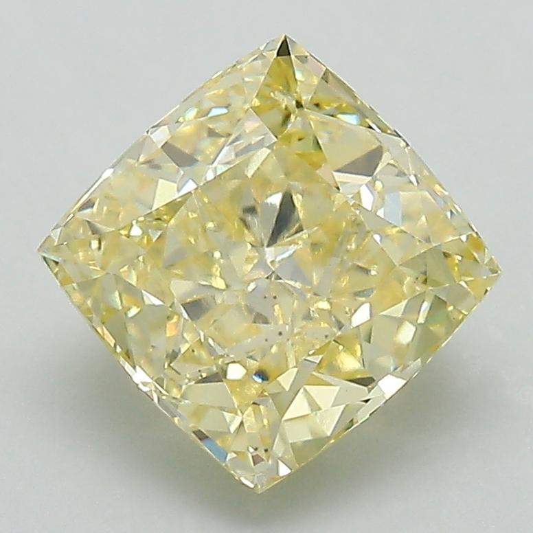 2.62 Ct. Fancy Intense Yellow Cushion Lab Grown Diamond