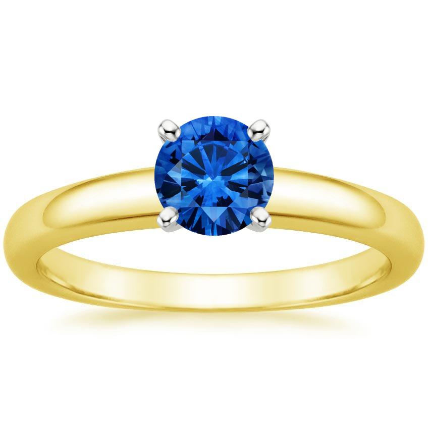 Sapphire 3mm Comfort Fit Ring in 18K Yellow Gold