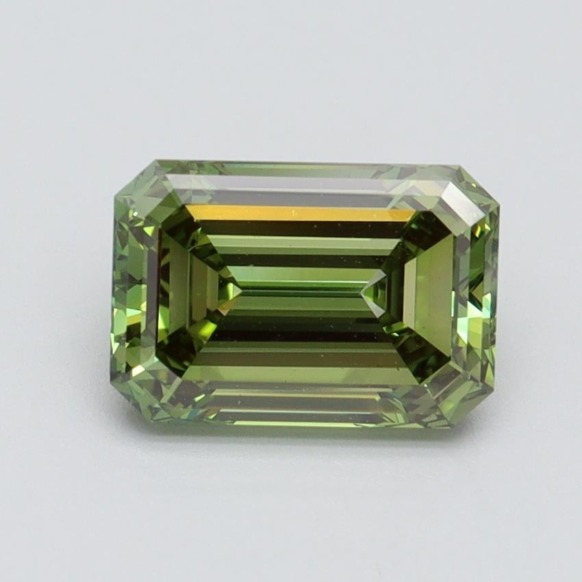 2.01 Ct. Fancy Vivid Green Emerald Lab Grown Diamond