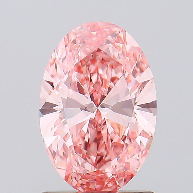 1.06 Ct. Fancy Vivid Pink Oval Lab Grown Diamond