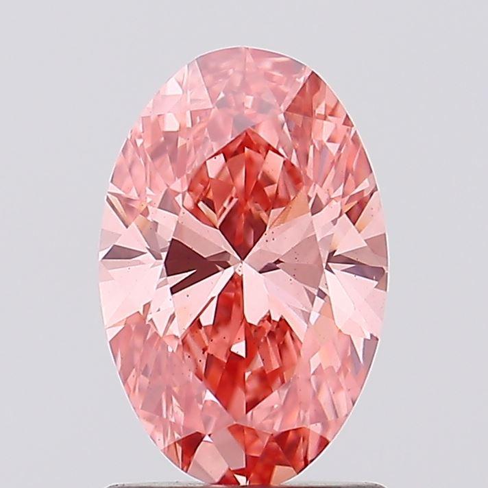 1.08 Ct. Fancy Vivid Pink Oval Lab Grown Diamond