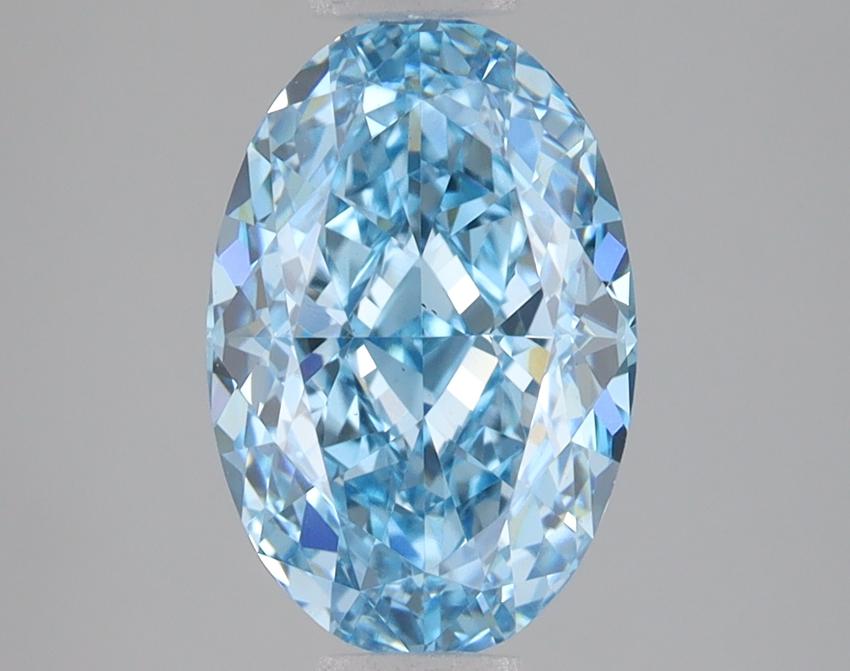 3.06 Ct. Fancy Vivid Blue Oval Lab Grown Diamond