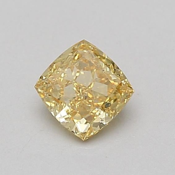 0.56 Ct. Fancy Intense Yellow Cushion Lab Grown Diamond