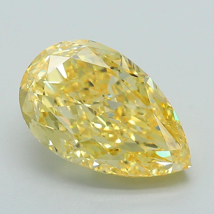 5.25 Ct. Fancy Intense Yellow Pear Lab Grown Diamond