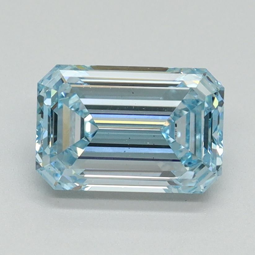 1.55 Ct. Fancy Intense Blue Emerald Lab Grown Diamond