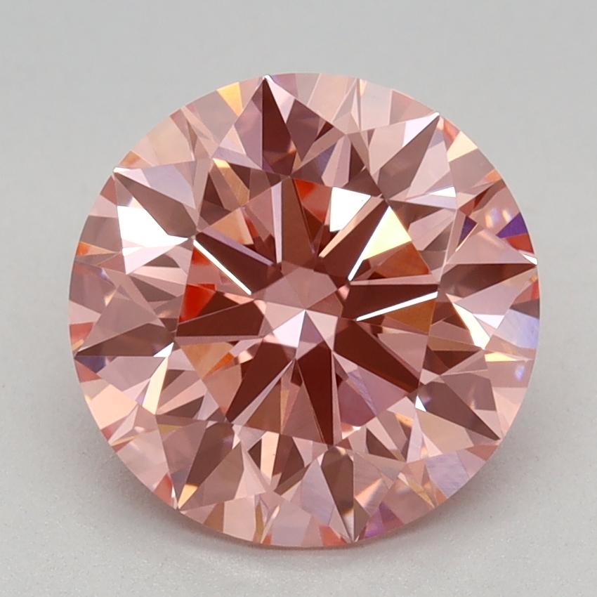 2.09 Ct. Fancy Vivid Pink Round Lab Grown Diamond