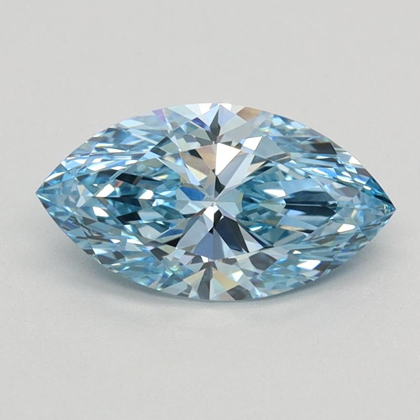 0.98 Ct. Fancy Vivid Blue Marquise Lab Grown Diamond