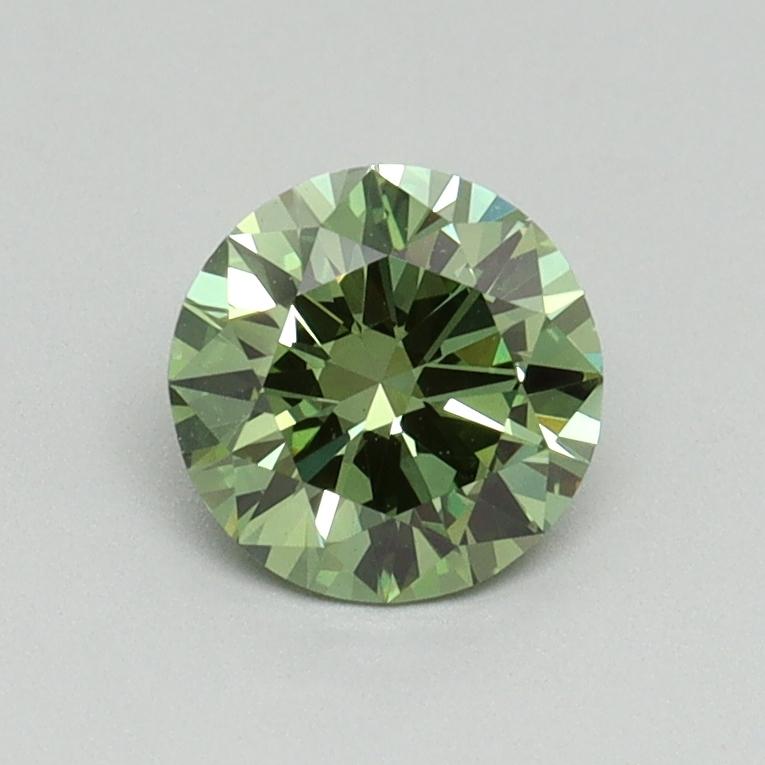 0.70 Ct. Fancy Vivid Green Round Lab Grown Diamond