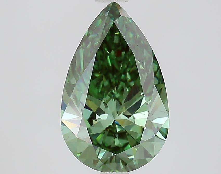 1.96 Ct. Fancy Vivid Green Pear Lab Grown Diamond