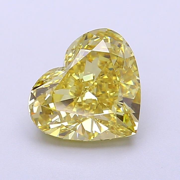 2.01 Ct. Fancy Intense Yellow Heart Lab Grown Diamond