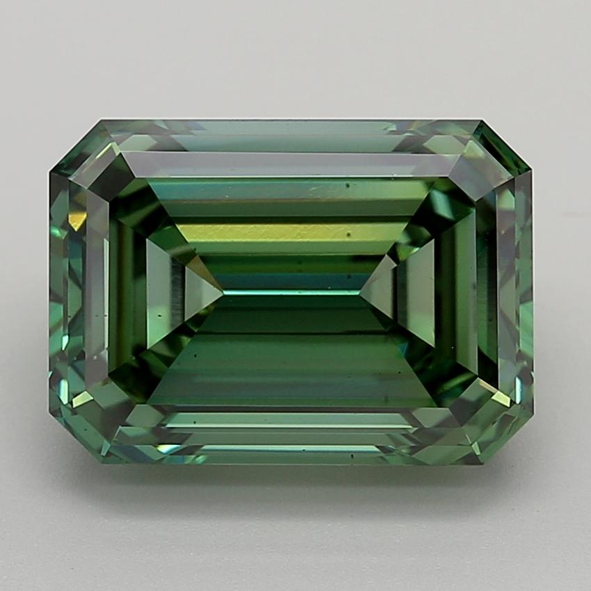 7.03 Ct. Fancy Vivid Green Emerald Lab Grown Diamond
