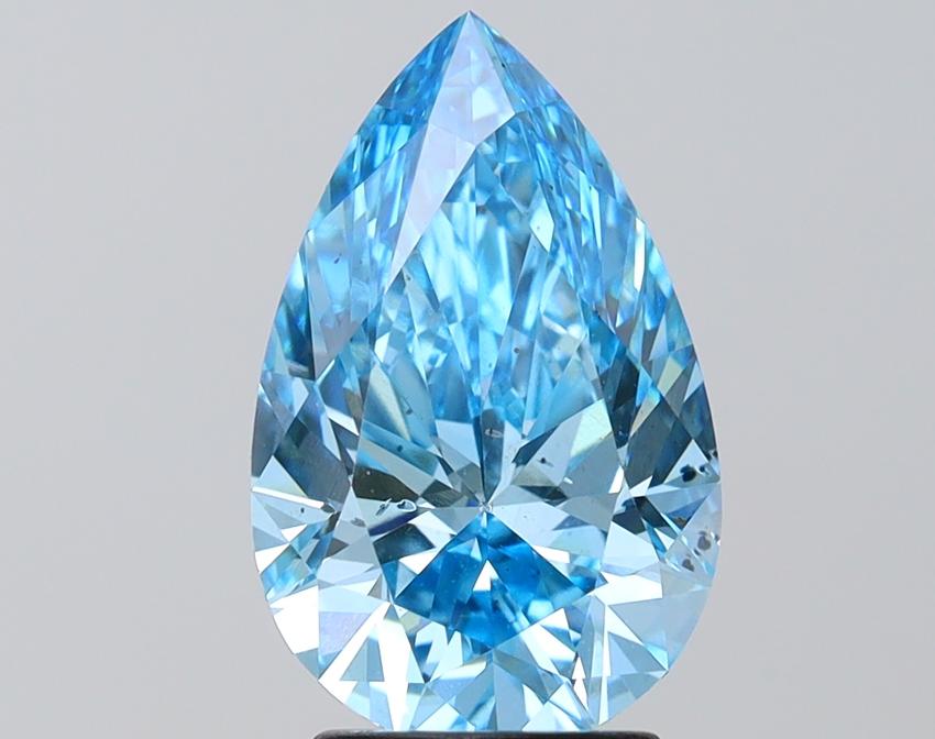 3.01 Ct. Fancy Vivid Blue Pear Lab Grown Diamond
