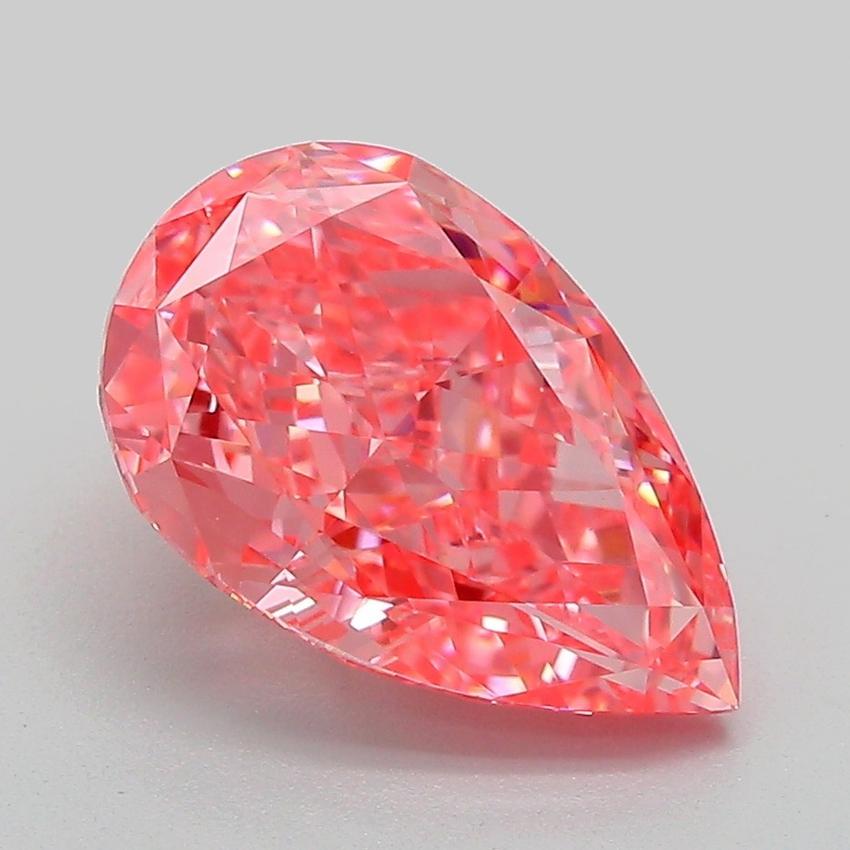 3.08 Ct. Fancy Vivid Pink Pear Lab Grown Diamond