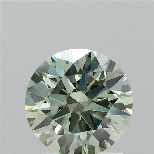 1.42 Ct. Fancy Vivid Green Round Lab Grown Diamond