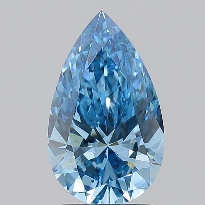 1.71 Ct. Fancy Vivid Blue Pear Lab Grown Diamond