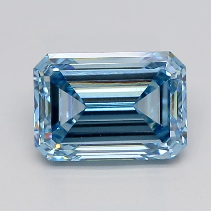 3.27 Ct. Fancy Vivid  Blue Emerald Lab Grown Diamond