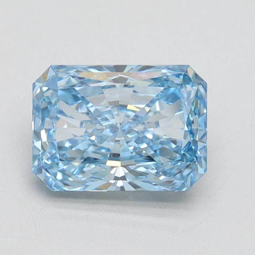 1.53 Ct. Fancy Vivid Blue Radiant Lab Grown Diamond