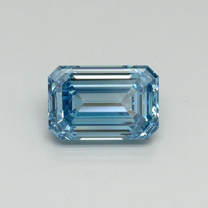 1.06 Ct. Fancy Vivid Blue Emerald Lab Grown Diamond