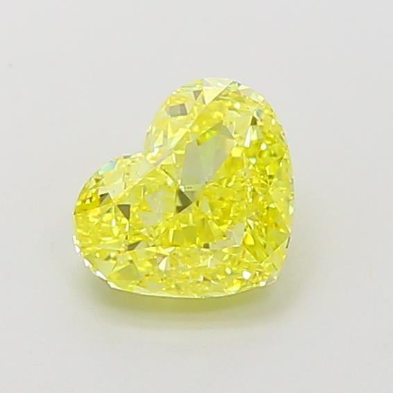 1.00 Ct. Fancy Vivid Yellow Heart Lab Grown Diamond