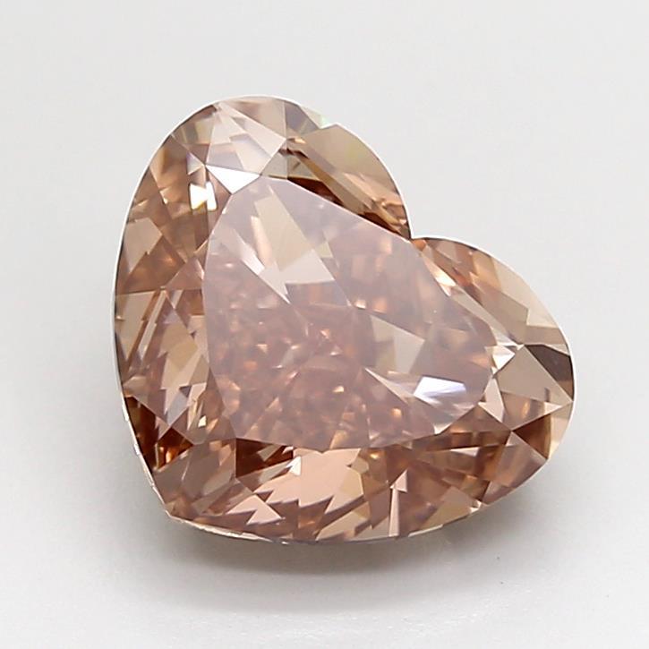 2.73 Ct. Fancy Light Brown Heart Lab Grown Diamond