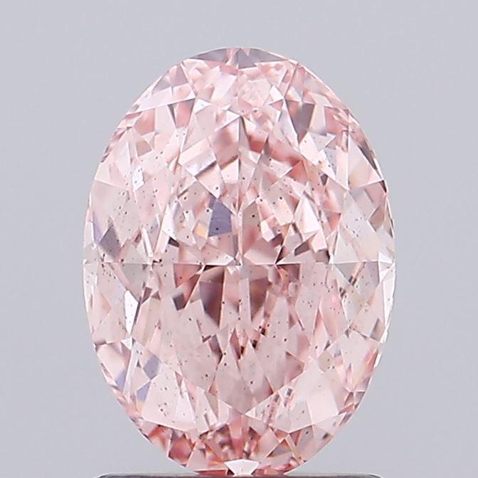 1.58 Ct. Fancy Intense Pink Oval Lab Grown Diamond