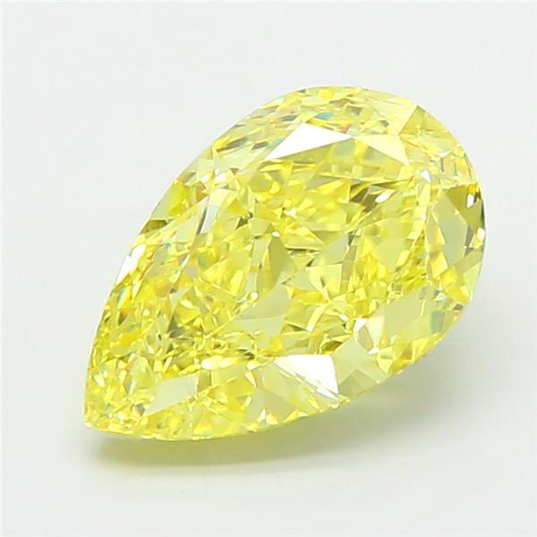 2.50 Ct. Fancy Intense Yellow Pear Lab Grown Diamond