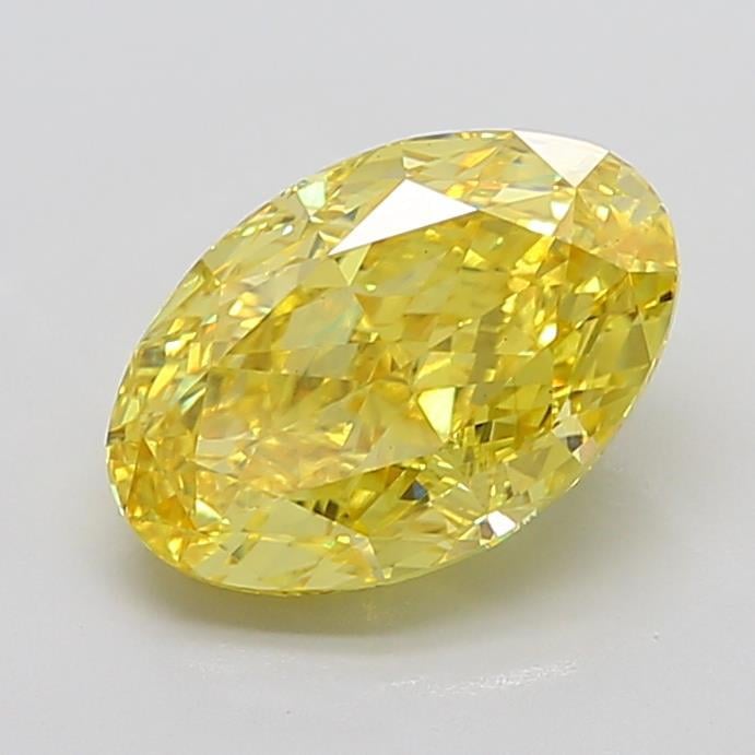 4.71 Ct. Fancy Vivid Yellow Oval Lab Grown Diamond