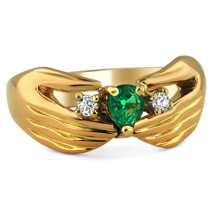 Modern Emerald Cocktail Ring