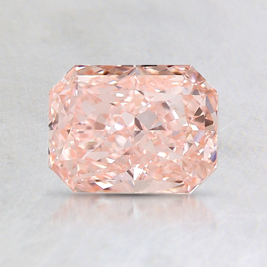 0.83 Ct. Fancy Orangy Pink Radiant Lab Created Diamond