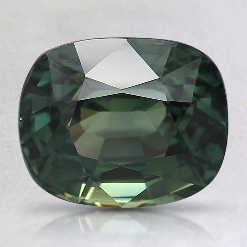 8.7x7.1mm Unheated Teal Cushion Sapphire
